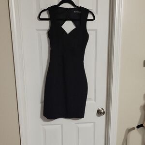 Guess Black Diamond Cutout Mini Dress